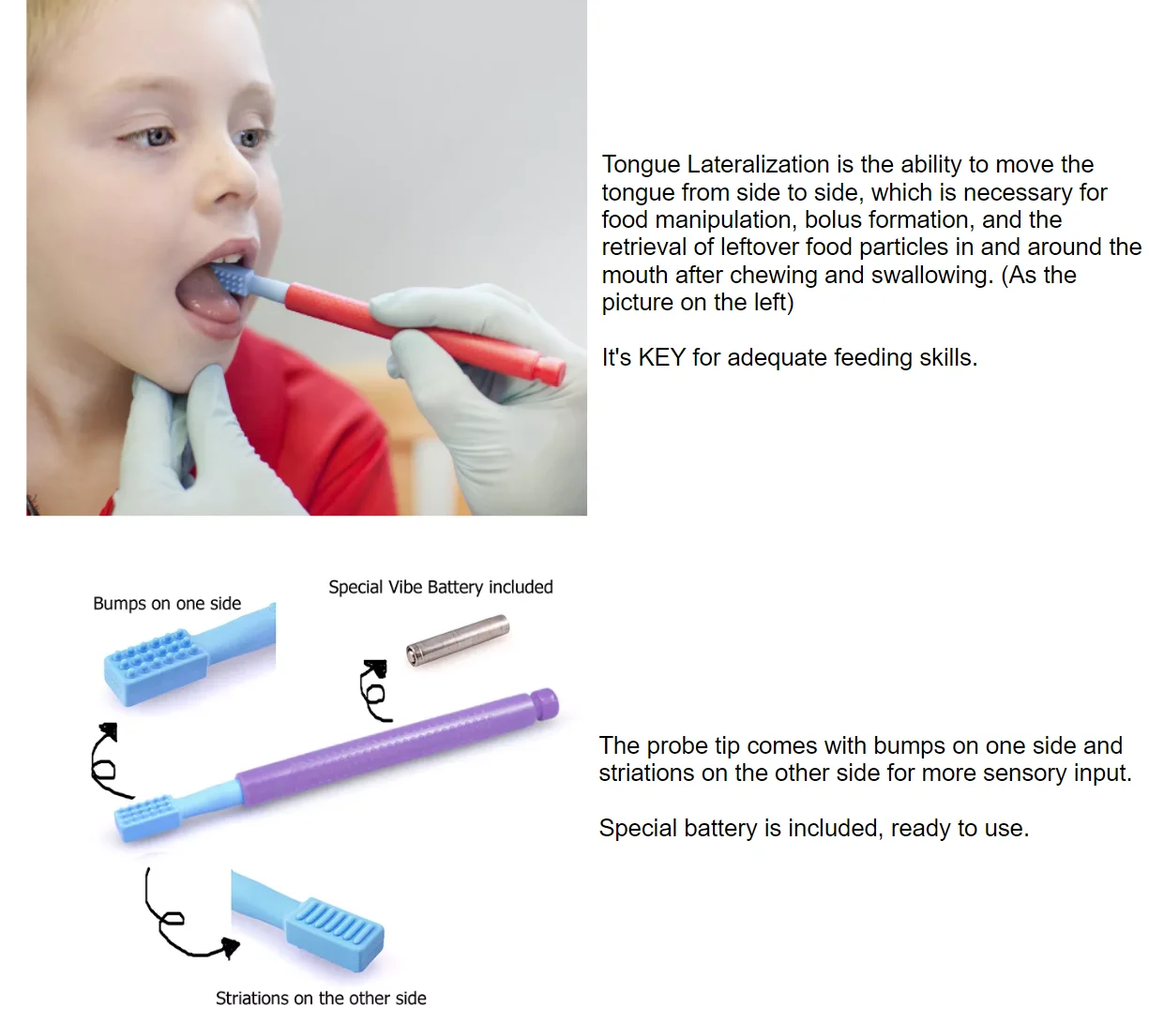ARK Z Vibe Vibratory Oral Motor Tool Build Oral Tone Jaw Strength Improve Speech Delay And Feeding Therapy