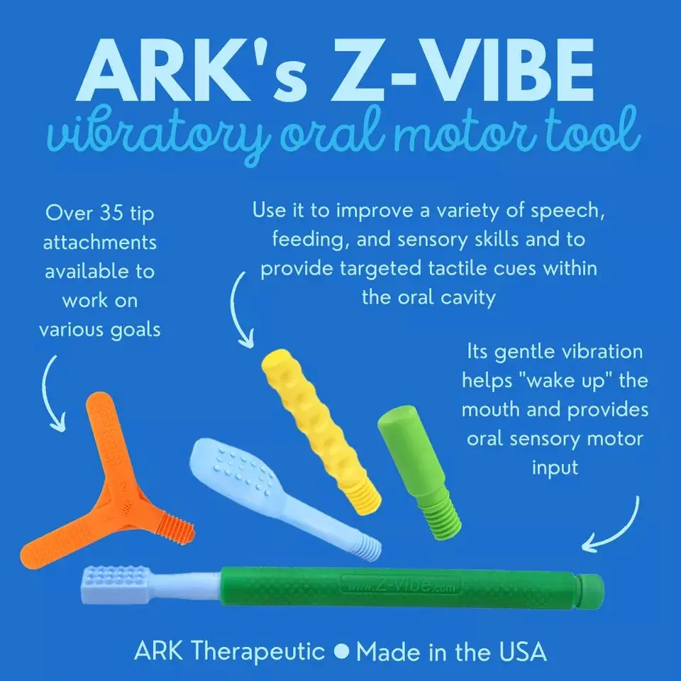 ARK Z Vibe Vibratory Oral Motor Tool Build Oral Tone Jaw Strength Improve Speech Delay And Feeding Therapy