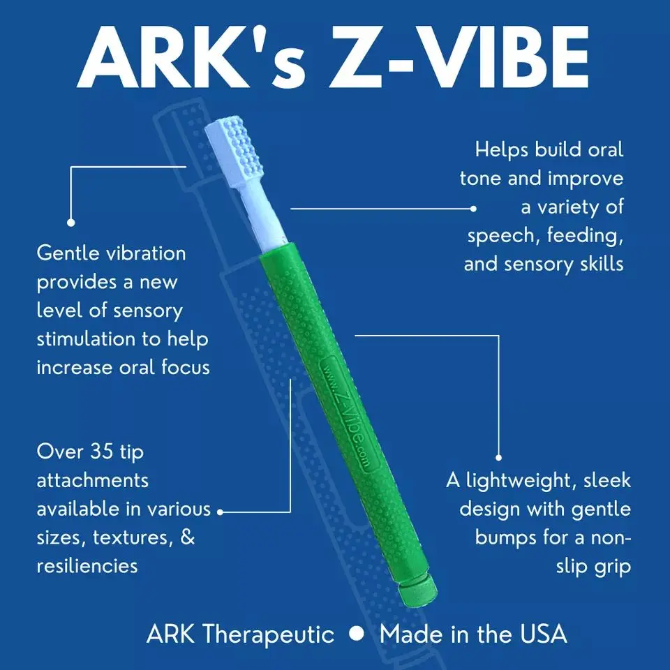 ARK Z Vibe Vibratory Oral Motor Tool Build Oral Tone Jaw Strength Improve Speech Delay And Feeding Therapy