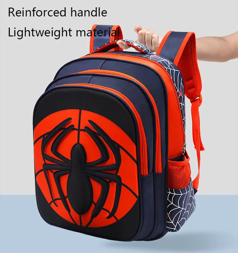 Spider Backpack+Pencil Case Set for Boys School Bag Elementary for Kids School Bag Cartoon Waterproof Primary Backpack