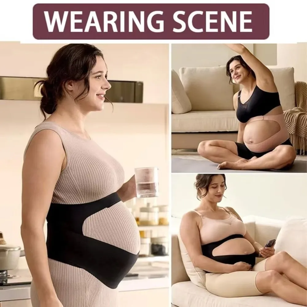 New One-Piece Maternity Belt Adjustable Waist Care Back Clothes Belt Thin Maternity Abdomen Brace Protector Maternity Use
