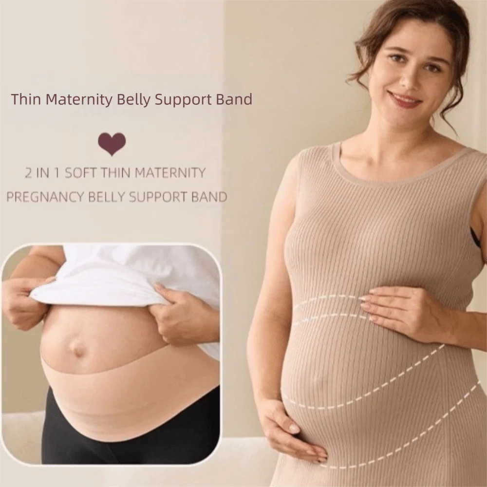 New One-Piece Maternity Belt Adjustable Waist Care Back Clothes Belt Thin Maternity Abdomen Brace Protector Maternity Use