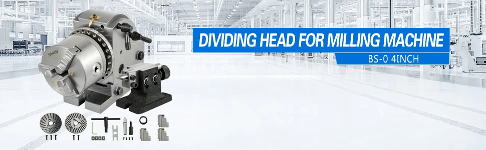 SucceBuy Dividing Head Precision Semi Universal BS-0 5" / 4" 3-Jaw Indexing Head Tailstock & Chuck for Drilling Milling Grinding