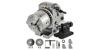 SucceBuy Dividing Head Precision Semi Universal BS-0 5" / 4" 3-Jaw Indexing Head Tailstock & Chuck for Drilling Milling Grinding