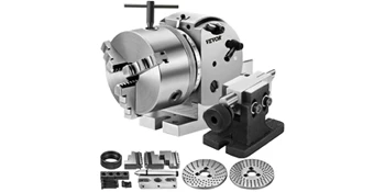 SucceBuy Dividing Head Precision Semi Universal BS-0 5" / 4" 3-Jaw Indexing Head Tailstock & Chuck for Drilling Milling Grinding