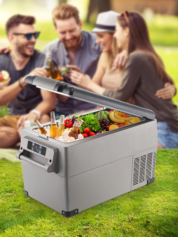 SucceBuy 35L Car Refrigerator Compressor Portable Small Refrigerator for Driving Travel Fishing Outdoor Home Use