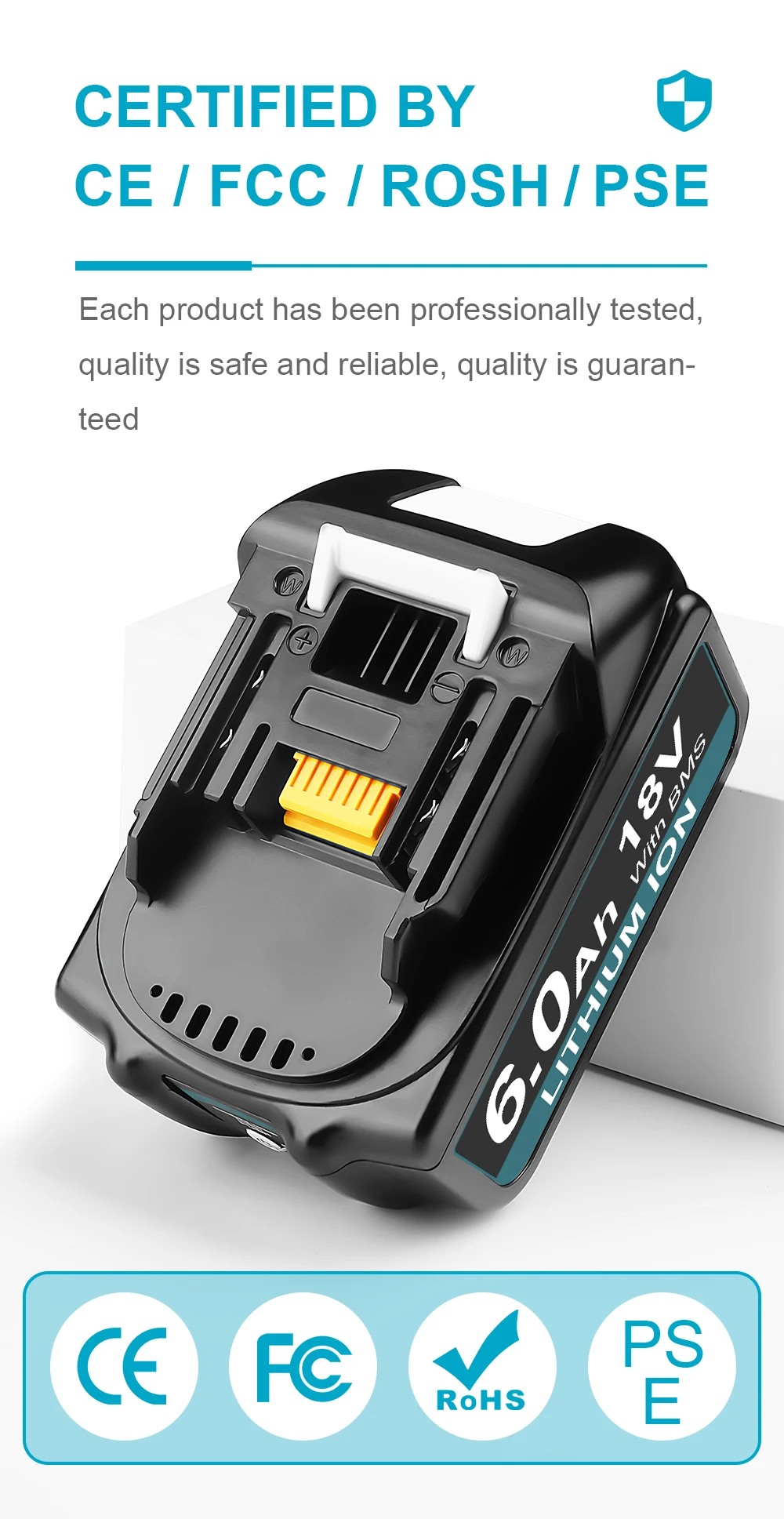 Camason 18V Battery For Makita Power Tools Replacement Accessories BL1860 BL1850 18 v Li-ion Rechargeable batteries Pack charger