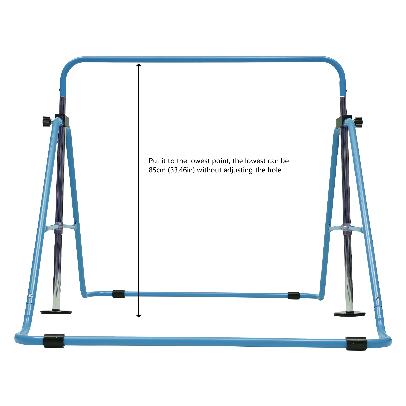 Junior Kid Training Bar Horizontal Gymnastics Bar Indoor Sports Adjustable Blue/Pink Children Home Play Bars