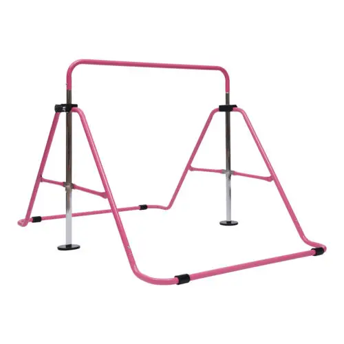 Junior Kid Training Bar Horizontal Gymnastics Bar Indoor Sports Adjustable Blue/Pink Children Home Play Bars