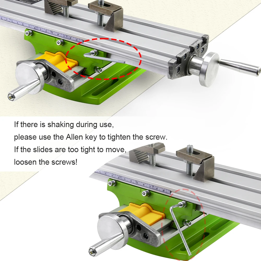 ALLSOME BG-6330 Compound Table Working Cross Slide Table Worktable for Milling Drilling Bench Multifunction Adjustable X-Y