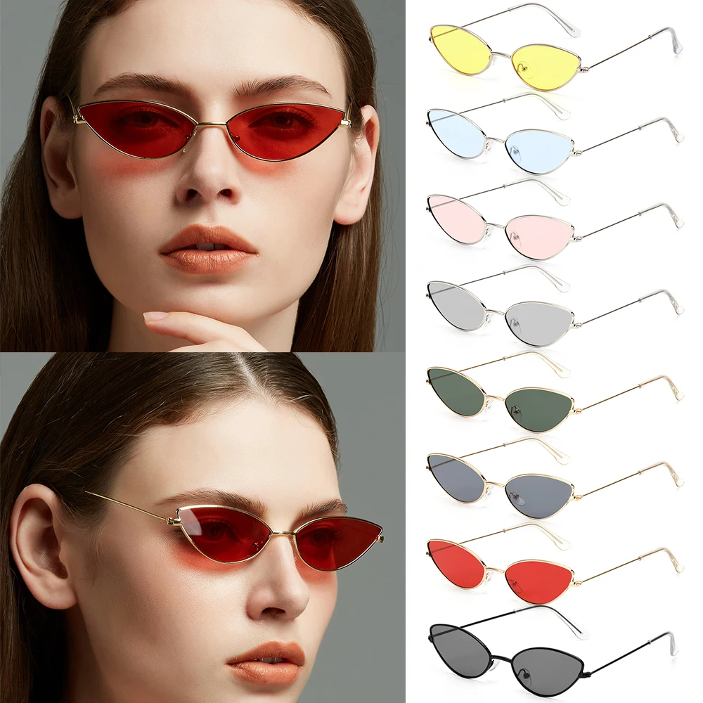 Cute Sexy Cat Eye Sunglasses Women Retro Small Black Red Pink Cateye Sun Glasses Female Vintage UV400 Shades Glasses