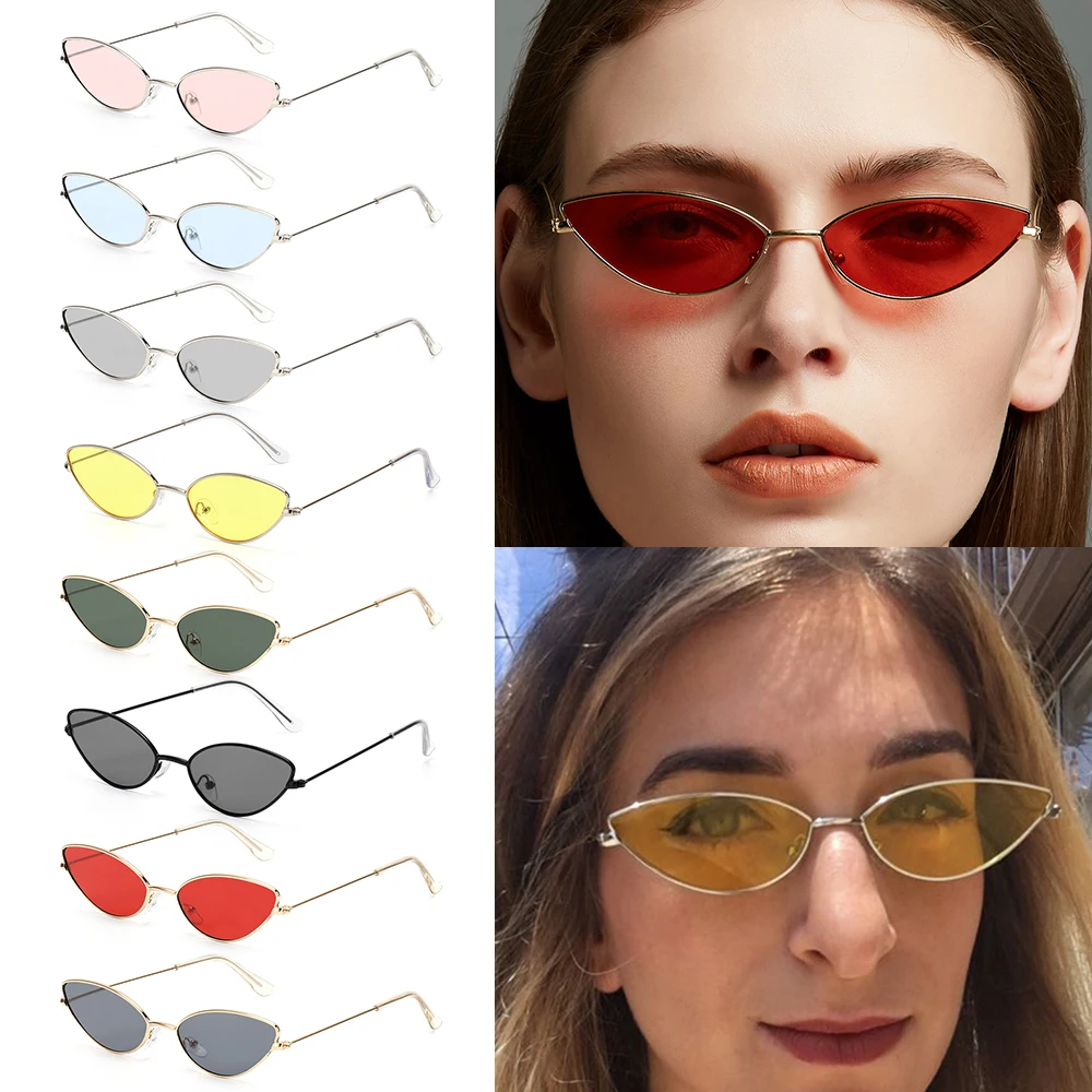 Cute Sexy Cat Eye Sunglasses Women Retro Small Black Red Pink Cateye Sun Glasses Female Vintage UV400 Shades Glasses