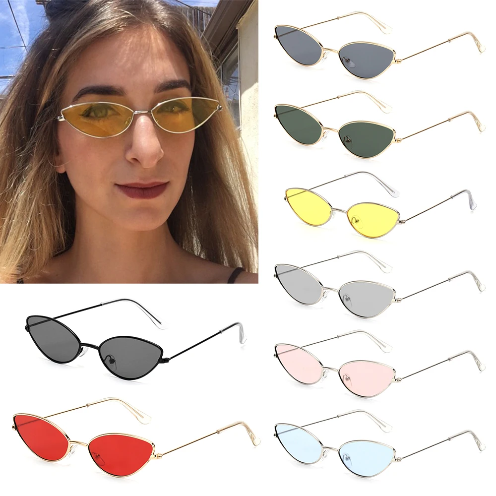 Cute Sexy Cat Eye Sunglasses Women Retro Small Black Red Pink Cateye Sun Glasses Female Vintage UV400 Shades Glasses