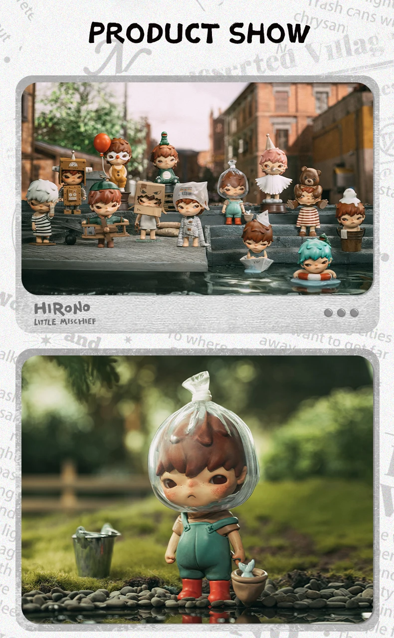 POP MART Hirono Little Mischief Series 1pc/12pcs Mystery Box Blind box Action Figurine Cute Toy