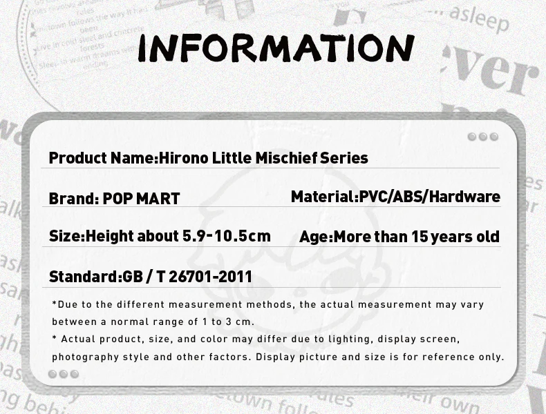 POP MART Hirono Little Mischief Series 1pc/12pcs Mystery Box Blind box Action Figurine Cute Toy