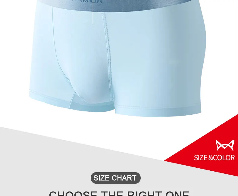 MiiOW 4Pcs Lot Men Boxer Shorts Graphene Antibacterial Ice Silk Underwear Man Boxershorts Seamless Breathable Male Panties L-5XL