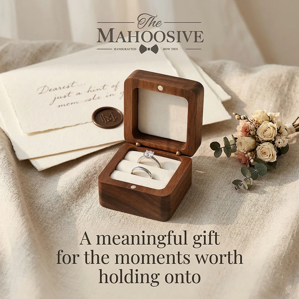 Wood Ring Box Wedding Jewelry Organizer Gift Box Personalized Engraving Proposal Ring Holder Bracelet Earring Packaging