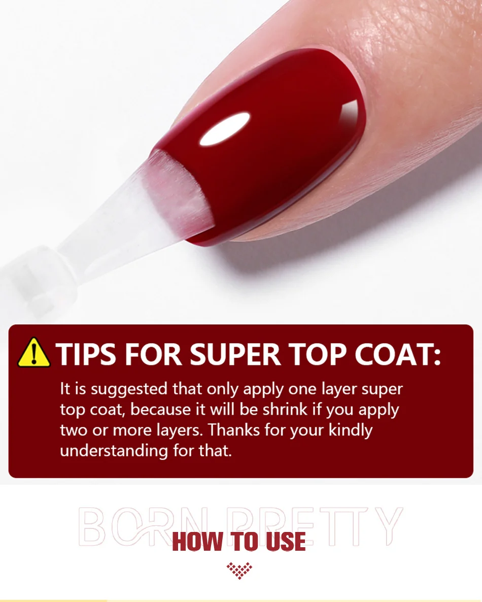 BORN PRETTY 10ml Base Gel Top Coat Rubber Gel Reinforcement Gel for Nails Tools Soak Off UV LED Nail Varnish Function Gel