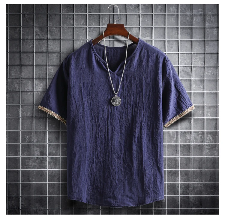 Plus Size M-5XL Summer Men's Short Sleeve Shirt Plain Color Korean Fashion Light Weight Hawaii Style Clothing