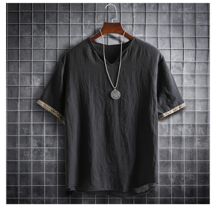 Plus Size M-5XL Summer Men's Short Sleeve Shirt Plain Color Korean Fashion Light Weight Hawaii Style Clothing