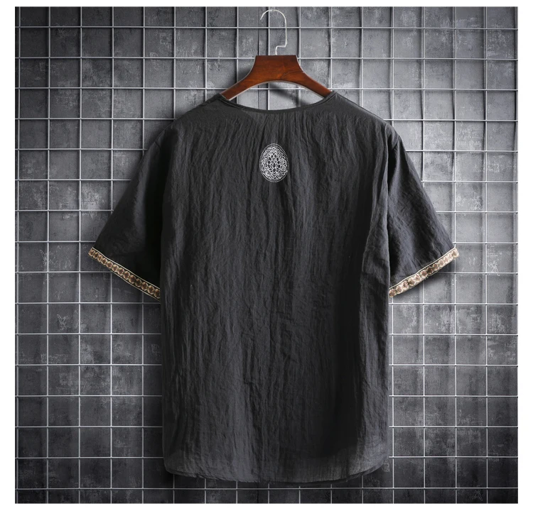 Plus Size M-5XL Summer Men's Short Sleeve Shirt Plain Color Korean Fashion Light Weight Hawaii Style Clothing