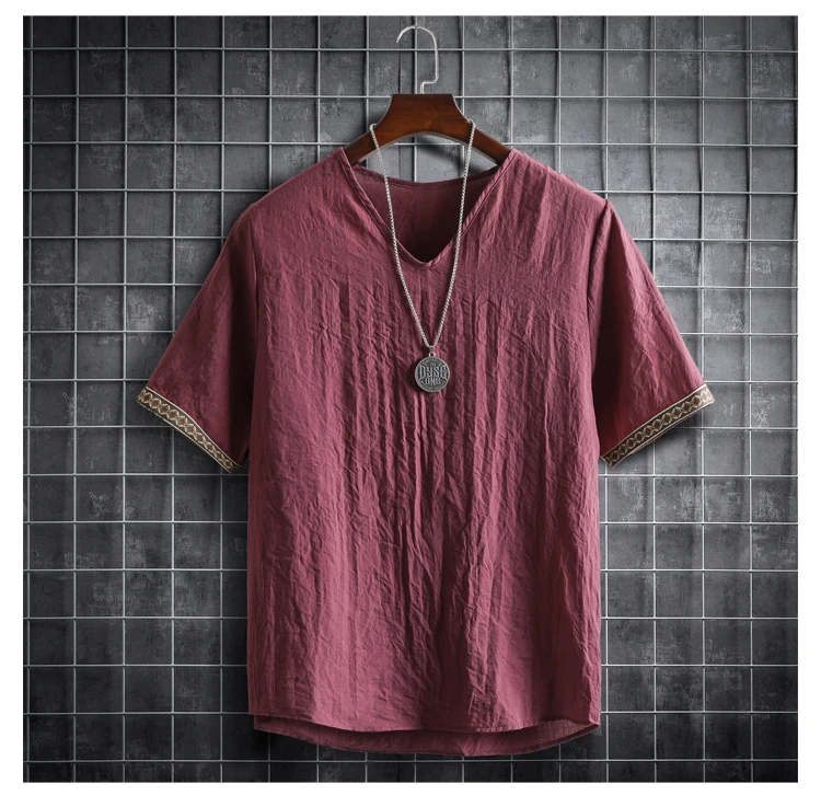 Plus Size M-5XL Summer Men's Short Sleeve Shirt Plain Color Korean Fashion Light Weight Hawaii Style Clothing
