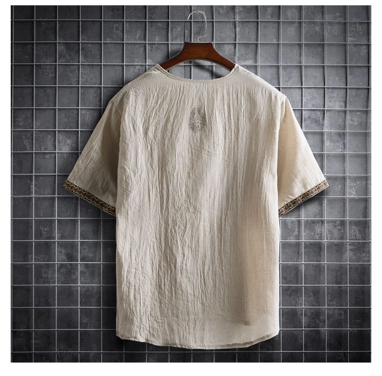 Plus Size M-5XL Summer Men's Short Sleeve Shirt Plain Color Korean Fashion Light Weight Hawaii Style Clothing