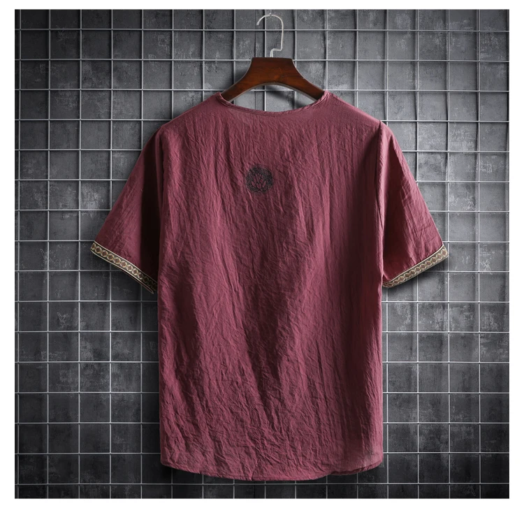 Plus Size M-5XL Summer Men's Short Sleeve Shirt Plain Color Korean Fashion Light Weight Hawaii Style Clothing