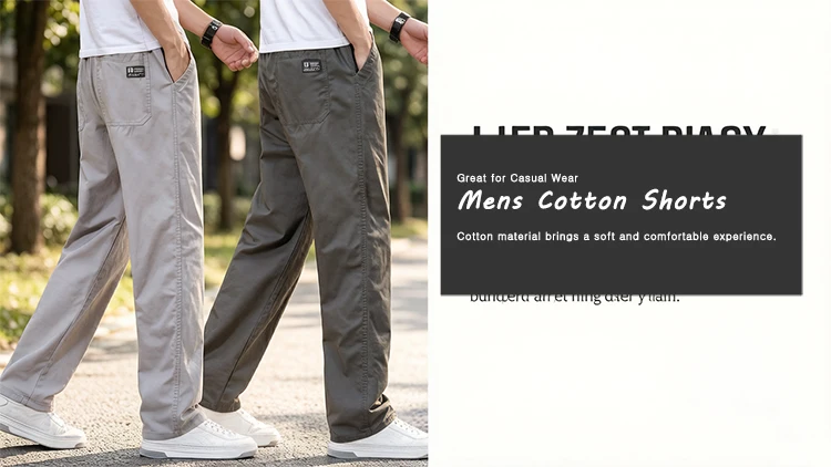 Men's Cargo Pants Cotton Black Work Pants Summer Casual Climbing Joggers Man Sweatpants Sports Spring Autumn Twill Trousers