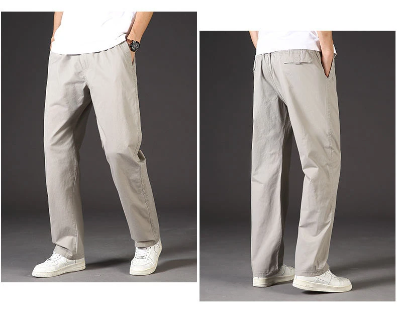 Men's Cargo Pants Cotton Black Work Pants Summer Casual Climbing Joggers Man Sweatpants Sports Spring Autumn Twill Trousers