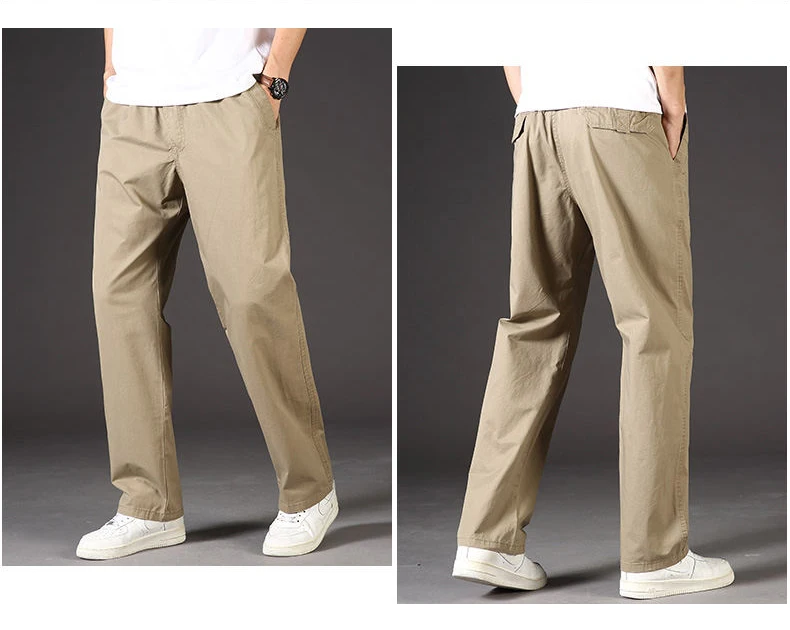 Men's Cargo Pants Cotton Black Work Pants Summer Casual Climbing Joggers Man Sweatpants Sports Spring Autumn Twill Trousers
