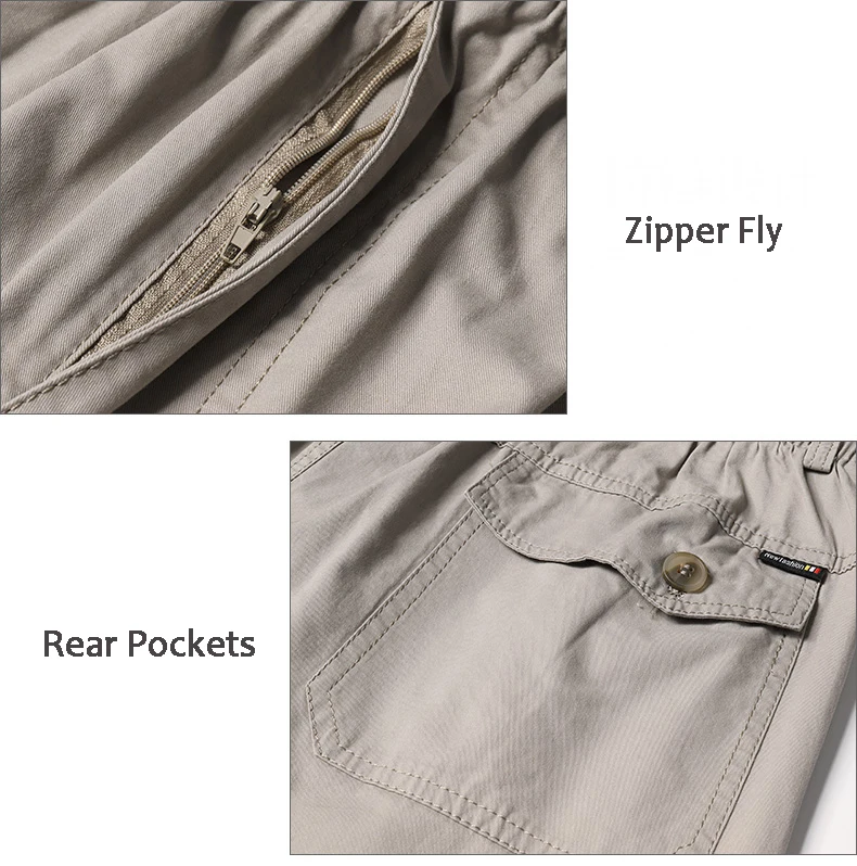 Men's Cargo Pants Cotton Black Work Pants Summer Casual Climbing Joggers Man Sweatpants Sports Spring Autumn Twill Trousers