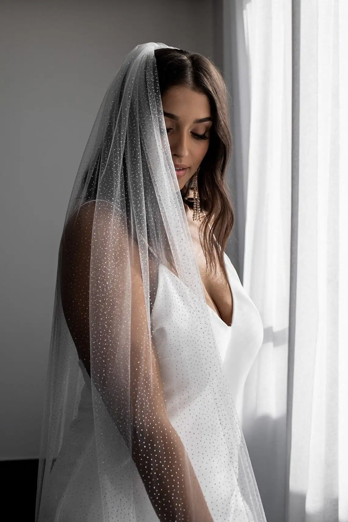 TOPQUEEN V30 Real Photos Long 3M Cathedral Bridal Veil White Ivory Wedding Tulle With Hair Comb for Women Marriage Banquet