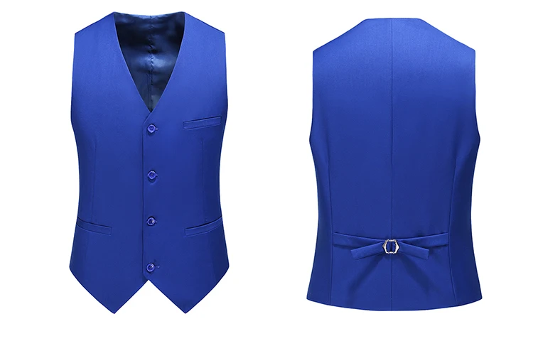 Royal Blue Vest Waistcoat Men's Brand New Slim-Fit V Neck Dress Vests Mens Formal Business Wedding Tuxedo Chaleco Hombre 6xl