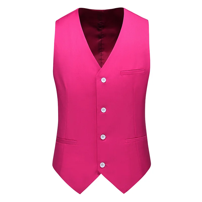 Royal Blue Vest Waistcoat Men's Brand New Slim-Fit V Neck Dress Vests Mens Formal Business Wedding Tuxedo Chaleco Hombre 6xl
