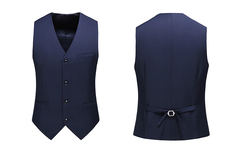 Royal Blue Vest Waistcoat Men's Brand New Slim-Fit V Neck Dress Vests Mens Formal Business Wedding Tuxedo Chaleco Hombre 6xl