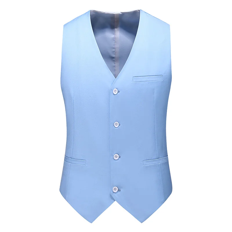 Royal Blue Vest Waistcoat Men's Brand New Slim-Fit V Neck Dress Vests Mens Formal Business Wedding Tuxedo Chaleco Hombre 6xl