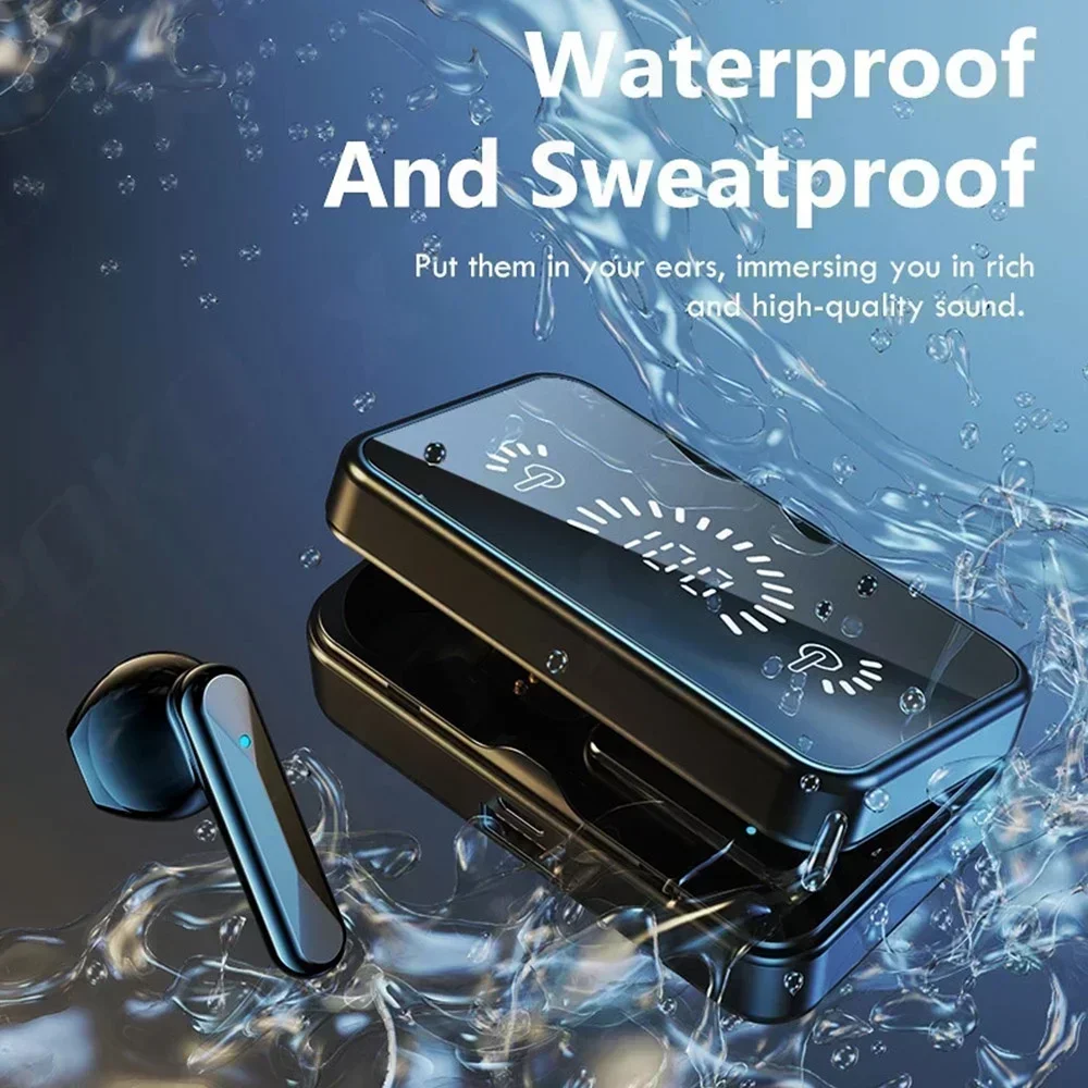 TWS Bluetooth-Compatible Earphones Stereo Sport Headset Waterproof Wireless Headphone Apply to Smartphones