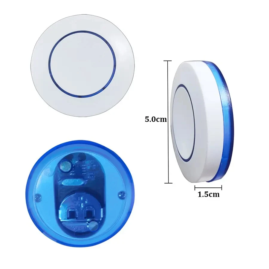 RF 433MHz Wireless 10A Relay Receiver Remote Control Light Switch 220V 110V Mini Round Button Wall Panel Switch For LED Lamp