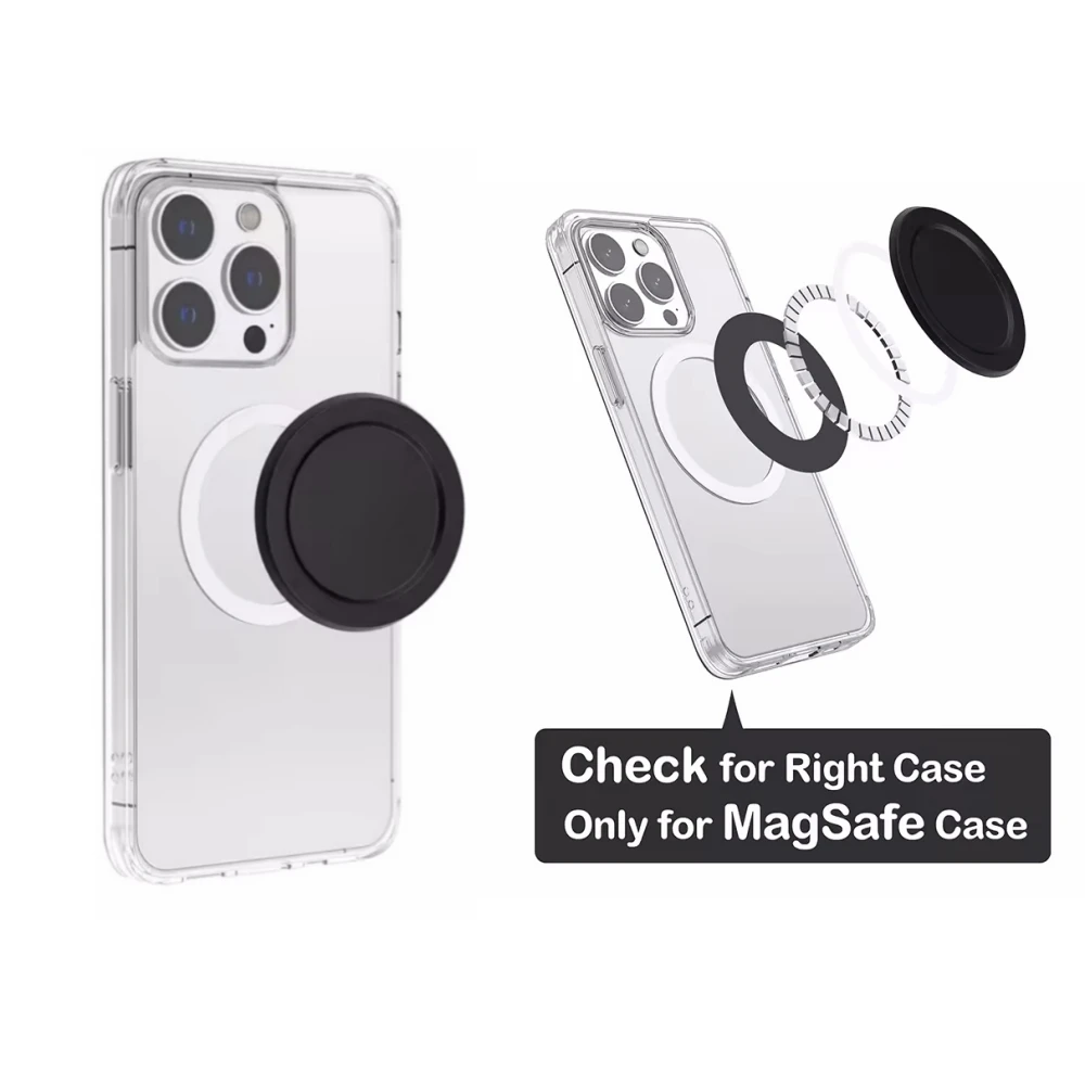 Magnetic Folding Mobile Phone Grip Holder Socket Pocket Support for Magsafe IPhone Mac Samsung Safe Ring Finger Expanding Stand