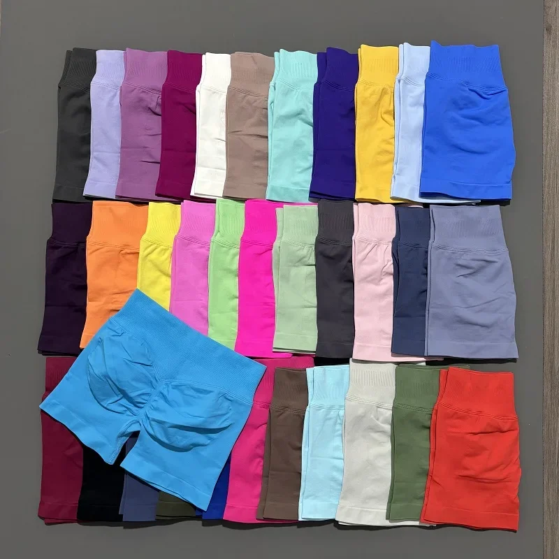 Women Fitness Workout Shorts Yoga High Waist Lift Butt Fitness Shorts Gym Running Sportswear Women Push Up Gym Leggings