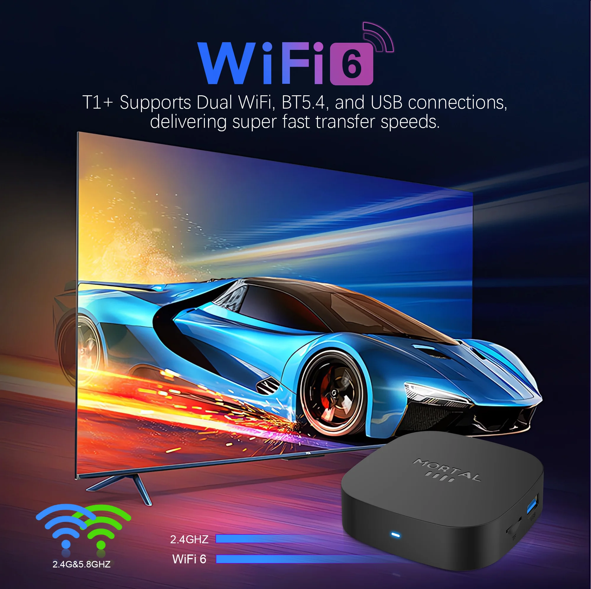 2026 New Smart TV Box T1+ RK3518 Android 16 WiFi 6 BT 5.4 Dual UI Interface 8K Ultra HD 8GB RAM 128GB ROM Smart Media Player