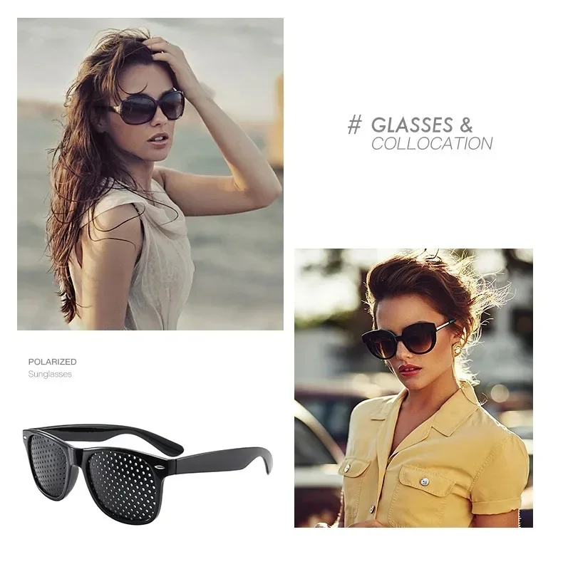 Men And Women Improving Vision Anti Myopia Astigmatism Glasses With Holes For Correcting Fatigue Pinhole Glasses