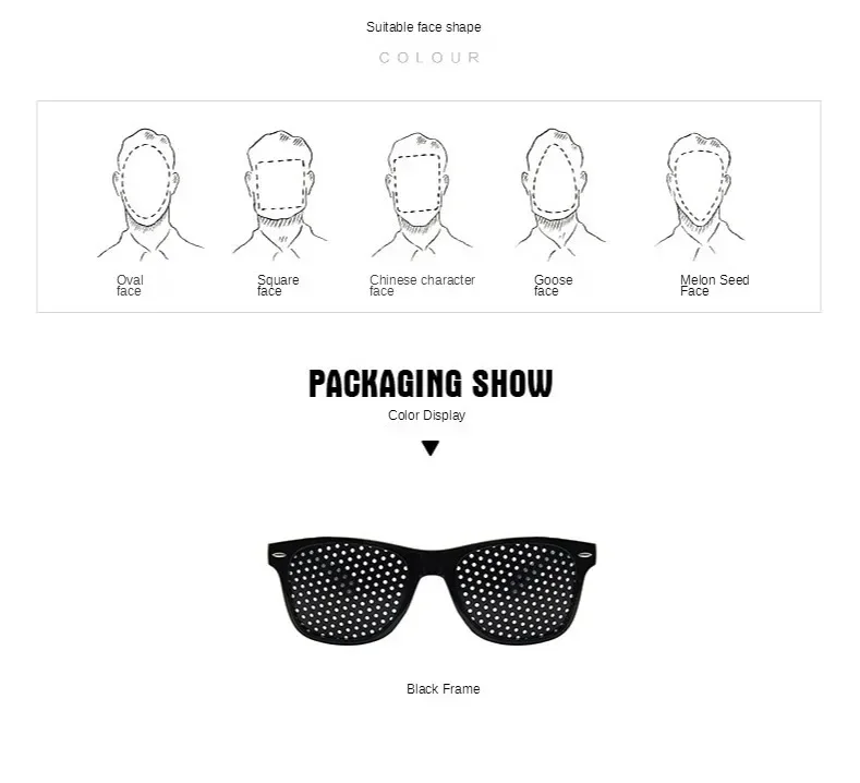 Men And Women Improving Vision Anti Myopia Astigmatism Glasses With Holes For Correcting Fatigue Pinhole Glasses