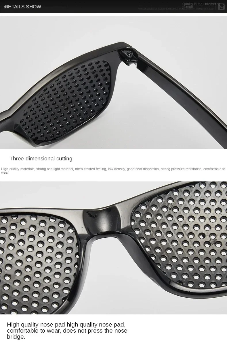 Men And Women Improving Vision Anti Myopia Astigmatism Glasses With Holes For Correcting Fatigue Pinhole Glasses