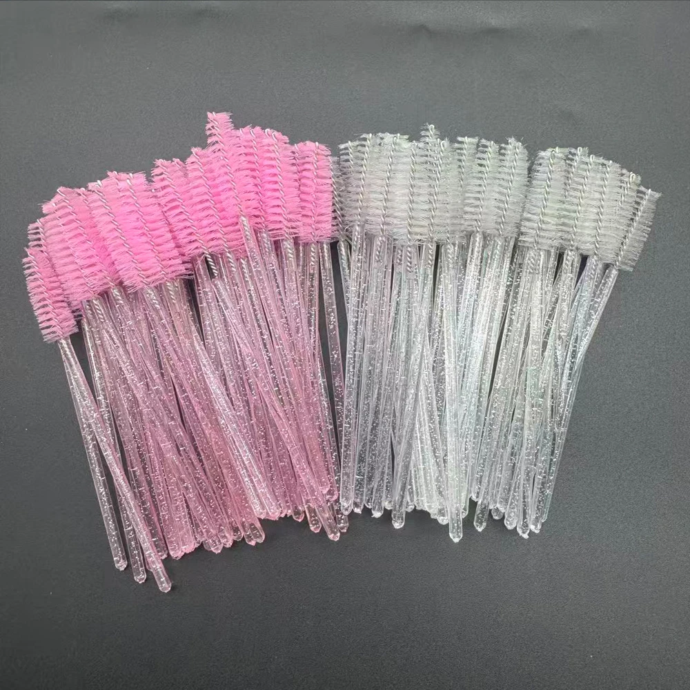 Disposable Crystal Eyelashes Brush Comb 50Pcs Eye Lashes Extension Mascara Wands Makeup Professional Makeup Beauty Tool