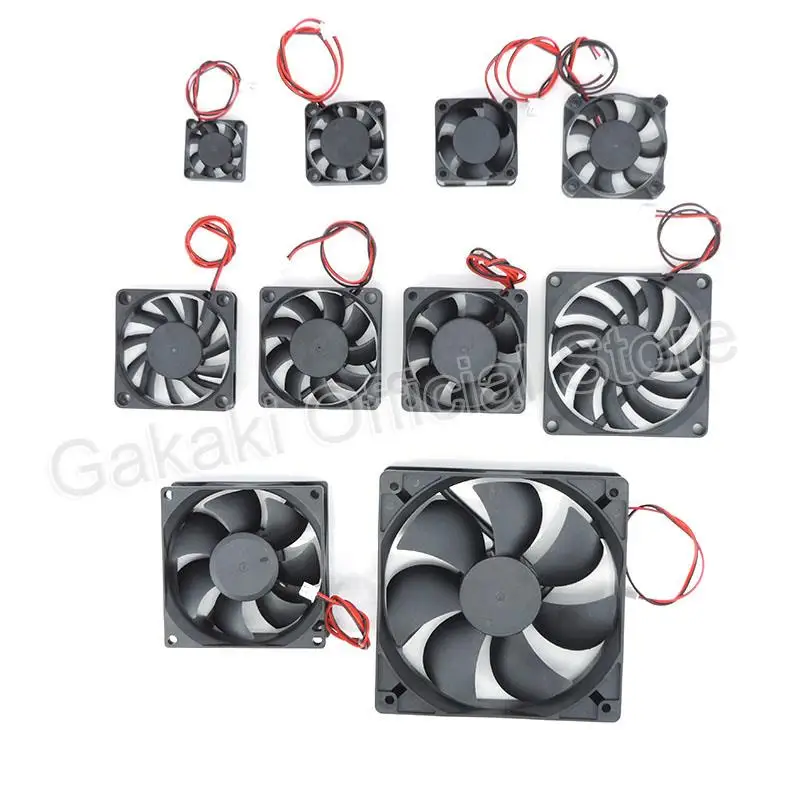 4010 12025 8010 30mm DC 5V 12V 24V Cooling Fan Brushless Motor Case Quiet 40MM 50MM 60MM 70MM 80MM 90MM 120MM for 3D Print 2PIN