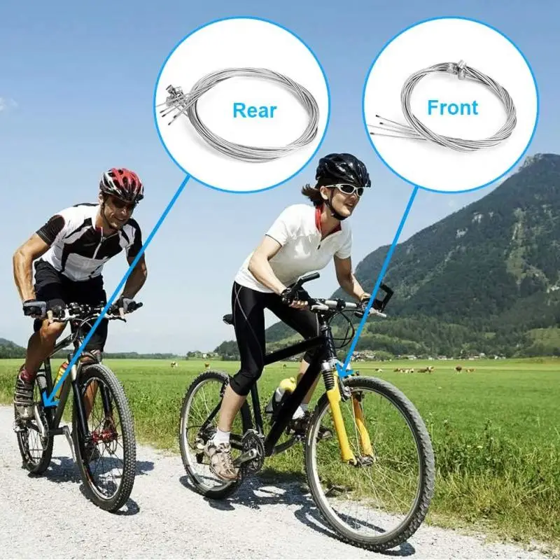 10/5/3/1PC 2M MTB Bicycle Brake Line Bicycle Speed Line Fixed Gear Shifter Gear Brake Cable Set Core Inner Wire MTB Road Bike