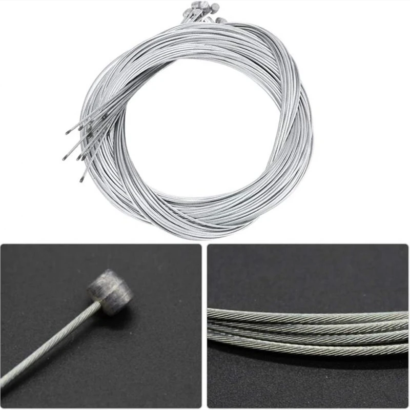 10/5/3/1PC 2M MTB Bicycle Brake Line Bicycle Speed Line Fixed Gear Shifter Gear Brake Cable Set Core Inner Wire MTB Road Bike