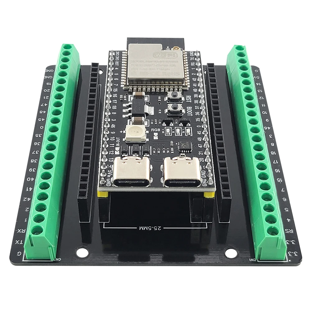 ESP32-S3 Development Boards with Expansion Adapter Kit 2.4G Wifi BT Module ESP32-S3-1 N8R2 N16R8 44Pin Type-C ESP32-S3